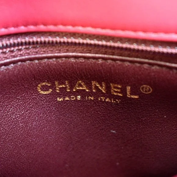 CHANEL  Trendy CC Top Handle Flap Quilted Leather Shoulder Bag Red - Picture 11 of 13